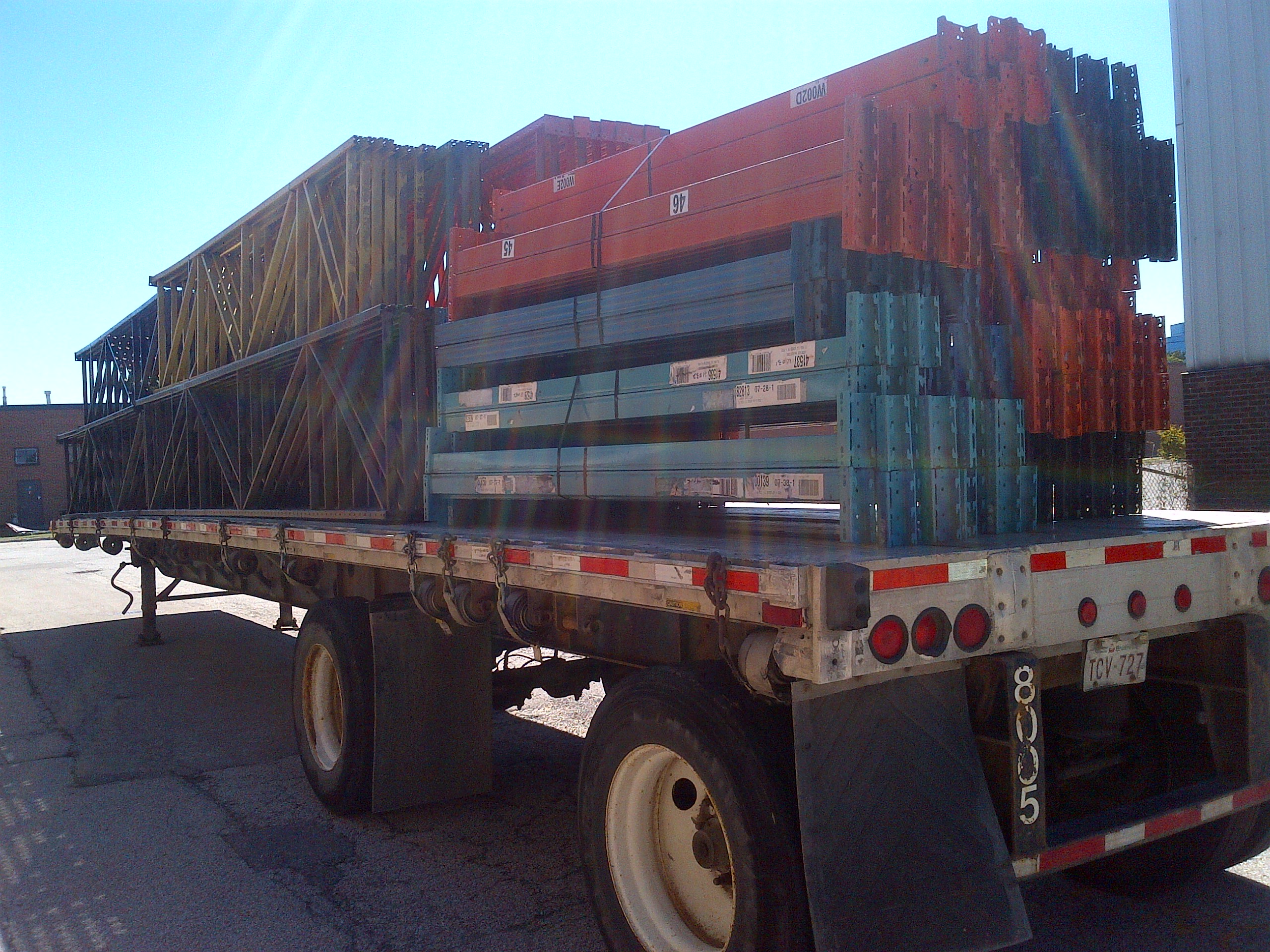 truck loads of used pallet rack